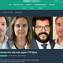 La transaccin del mes segn TTR Data